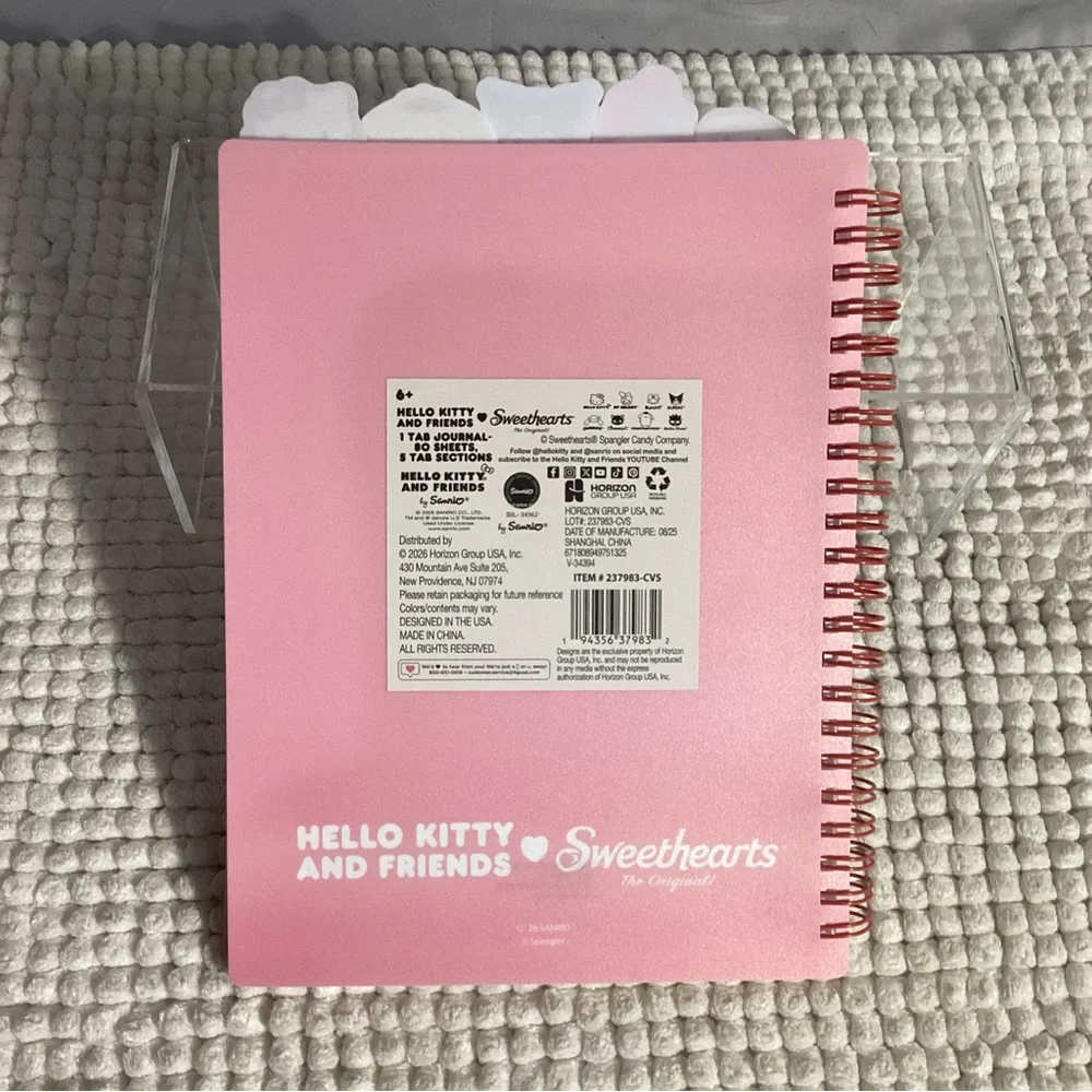 Sanrio Hello Kitty & Friends x Sweethearts 5 Tab 80 Lined Sheet Journal Notebook